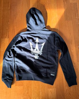 Felpa Maserati nera con cappuccio - Taglia M
