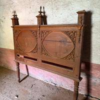 Antiche Testiere letto fine ‘800 legno intagliato