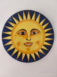 Set2 PIATTI CERAMICA ARTISTICA VIETRI SOLE LUNA