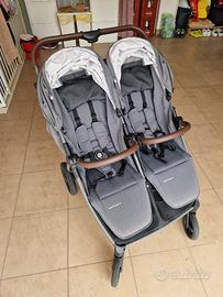 Passeggino doppio m.twin mast swiss volcanic ash