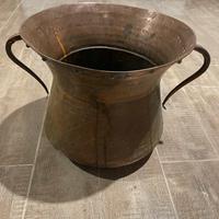 Grande caldaia in rame battuto d’epoca – fine ’800