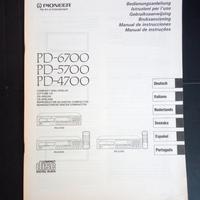 Manuale istruzioni + garanzia CD Pioneer vintage