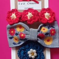 Fermacapelli per bambina fatti a mano