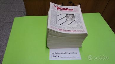 LA SETTIMANA ENIGMISTICA, anno 2003, parzialmente