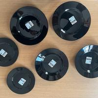 Set 6 piatti Luminarc Plumi Noir - vetro nero