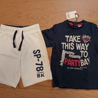 Set maglietta+pantaloncino BLUE KIDS altezza 92 cm