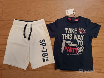 Set maglietta+pantaloncino BLUE KIDS altezza 92 cm