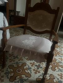 Poltrona sedia  in legno vintage