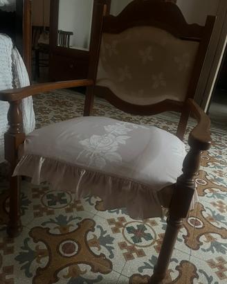 Poltrona sedia  in legno vintage