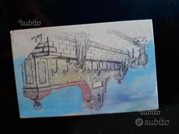 2 cartoline in legno