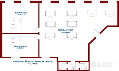 Ufficio molto luminoso nella zona industriale