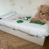Struttura letto singolo con cassetti - ikea Nordli