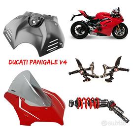 Ducati V4 Panigale mono scarico pedane leve carene