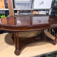 Tavolino da caffe stile coloniale in legno