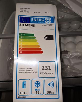 Frigo combinato da incasso Siemens