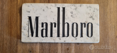 insegna in marmo incisa scolpita Marlboro vintage