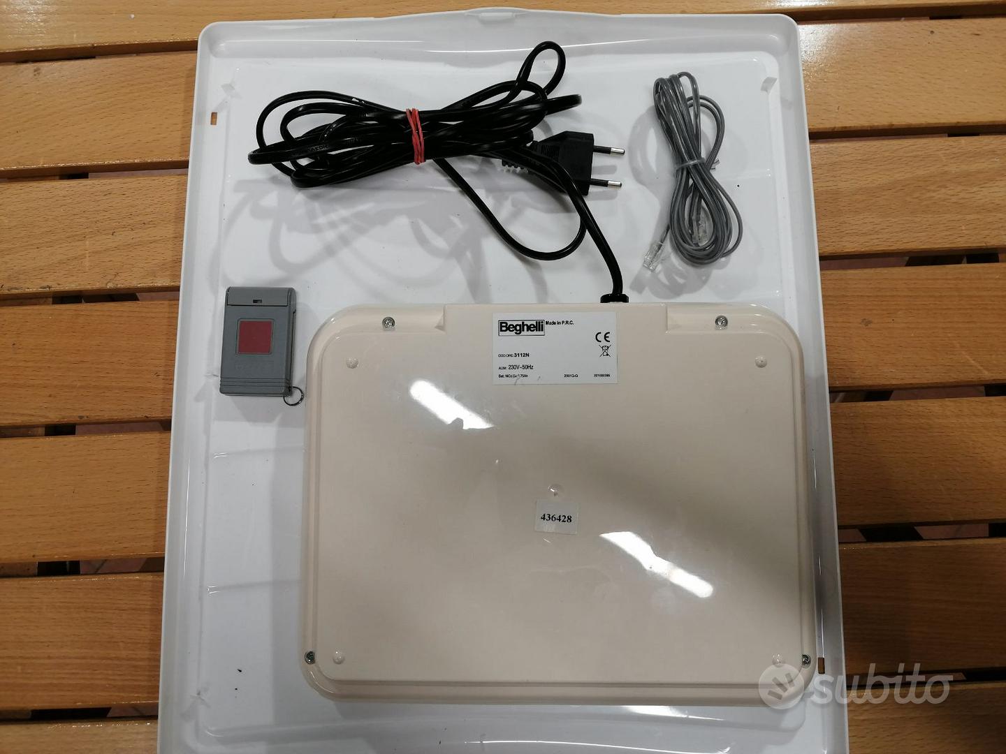 Sistema Di Telesoccorso E Antintrusione Beghelli 3112N - Con Vivavoce E Radiocomando, Funziona Anche Senza Corrente