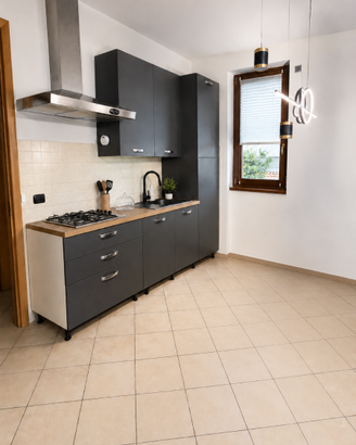 Cucina completa angolare 330 cm grigio noce