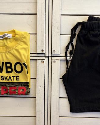 Tshirt Pantaloncini Bambino  6-7 anni 122cm Set