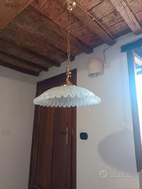 Lampadario a sospensione vintage in vetro 
