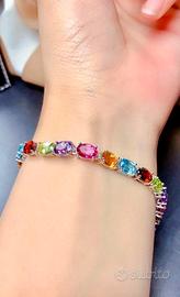 Bracciale zirconi arcobaleno