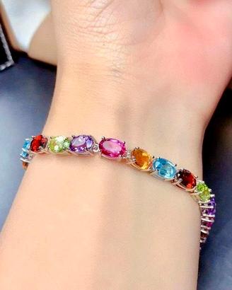Bracciale zirconi arcobaleno