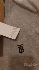 T-SHIRT scollatura a V Burberry Grey