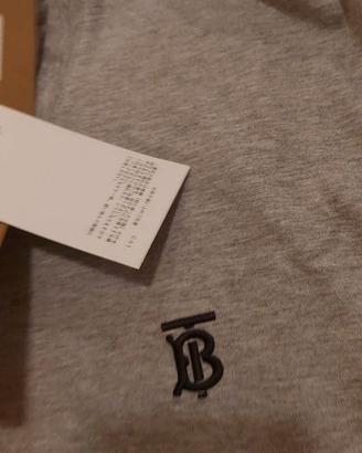 T-SHIRT scollatura a V Burberry Grey