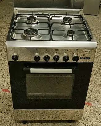 Cucina inox e  forno a gas Glem