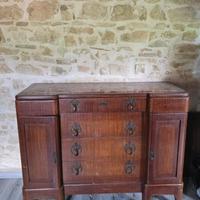 Como’ in legno massello con piano in marmo