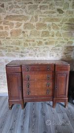 Como’ in legno massello con piano in marmo