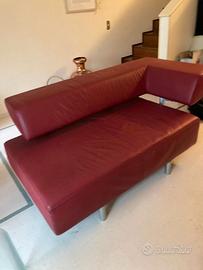 Divani in pelle rossa