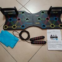 tavola per le flessioni + corda + fascia elastica