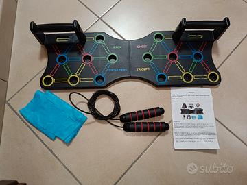 tavola per le flessioni + corda + fascia elastica