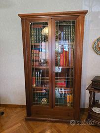 Vetrina libreria in legno massello
