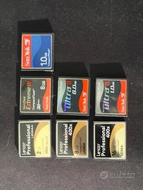 7 schede CF Compact Flash