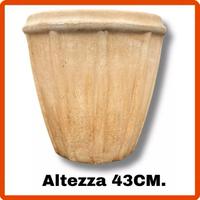Vaso rotondo in cemento per esterno