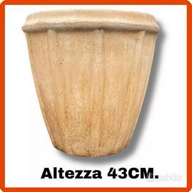 Vaso rotondo in cemento per esterno