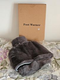 scaldapiedi con borsa d'acqua calda grigio