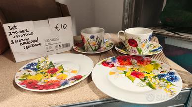 set merenda di Brandani a fantasia Fiori 