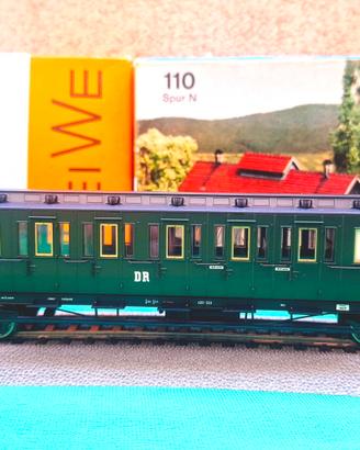 Carrozza Brawa ferrovie tedesche DR, scala H0