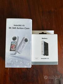 Insta360 X5 Satin White Nuova Sigillata + Batteria