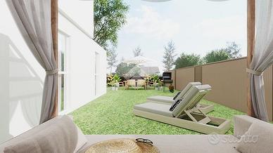 VILLA A SCHIERA D'ANGOLO A SPINO D'ADDA