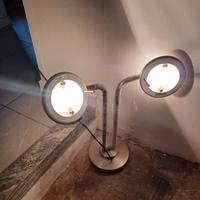 lampada acciaio 2 luci