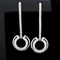 ORECCHINI PENDOLO ORO BIANCO 18KT BRILLANTI 0.74CT