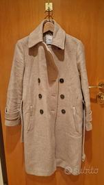 cappotto midi medio mango taglia xs beige marrone