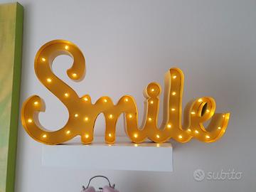 scritta luminosa - Smile