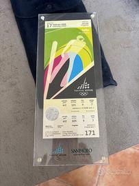 Torino 2006 Olimpiadi biglietto Salto in display