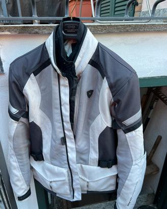 GIACCA MOTO REV'IT LEVANTE ARGENTO ANTRACITE