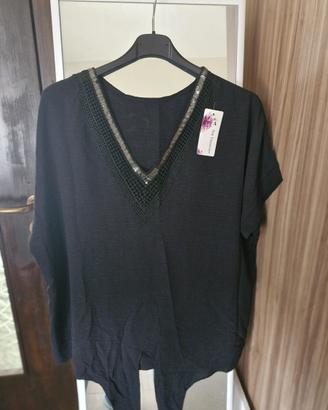 Maglia Nera curve Nuovo con Cartellino